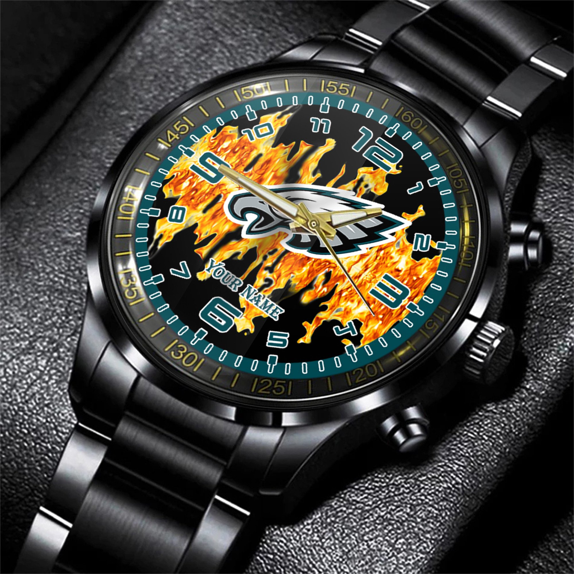 philadelphia eagles nfl personalized 3d men hand watch gift for fans for father zy3wu