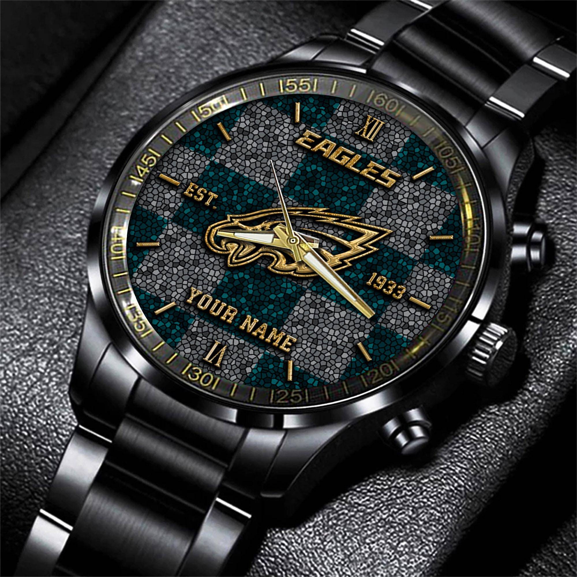 philadelphia eagles nfl personalized sport black watch gifts for fans gzkxw