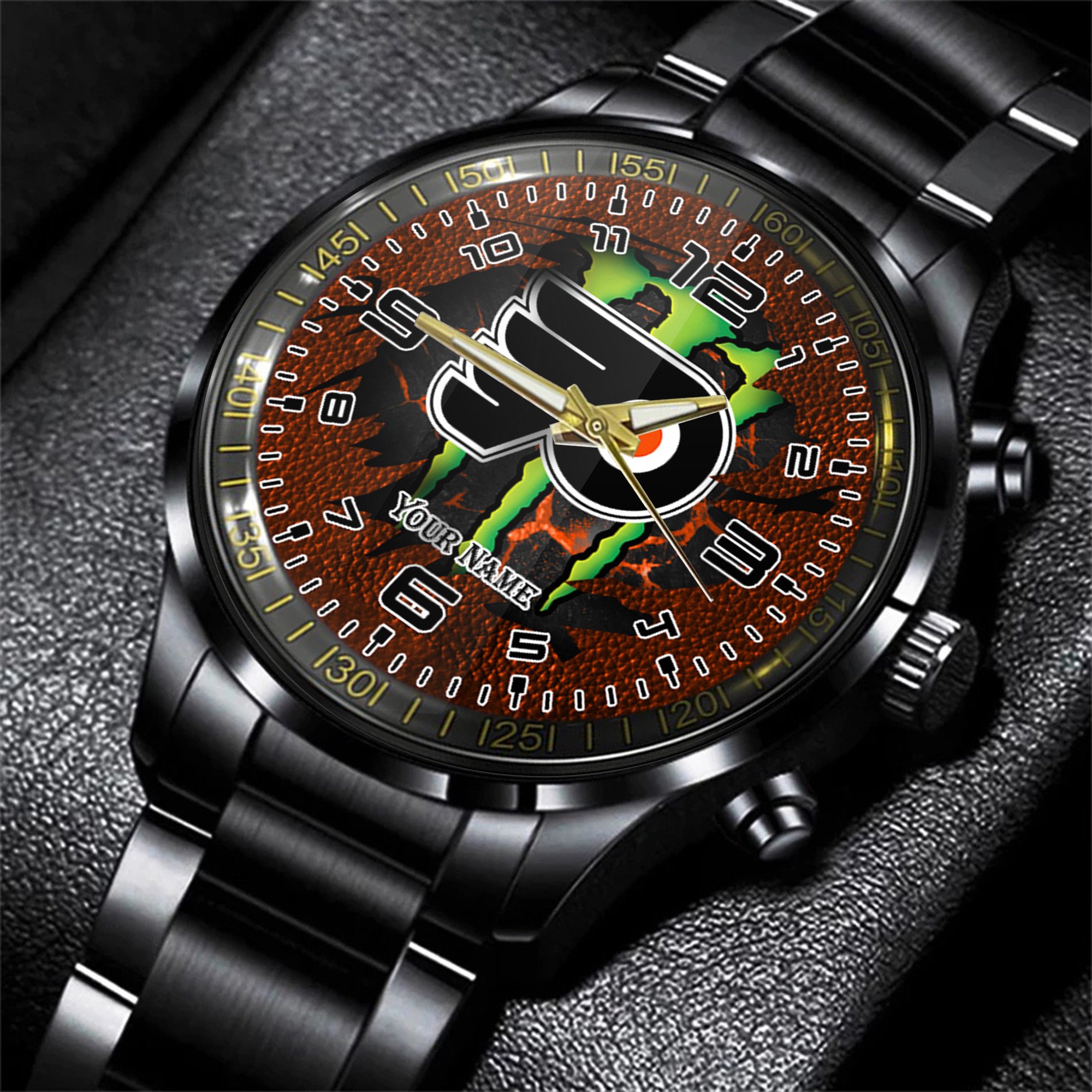 philadelphia flyers nhl personalized 3d black men hand watch gift for fans z9mar