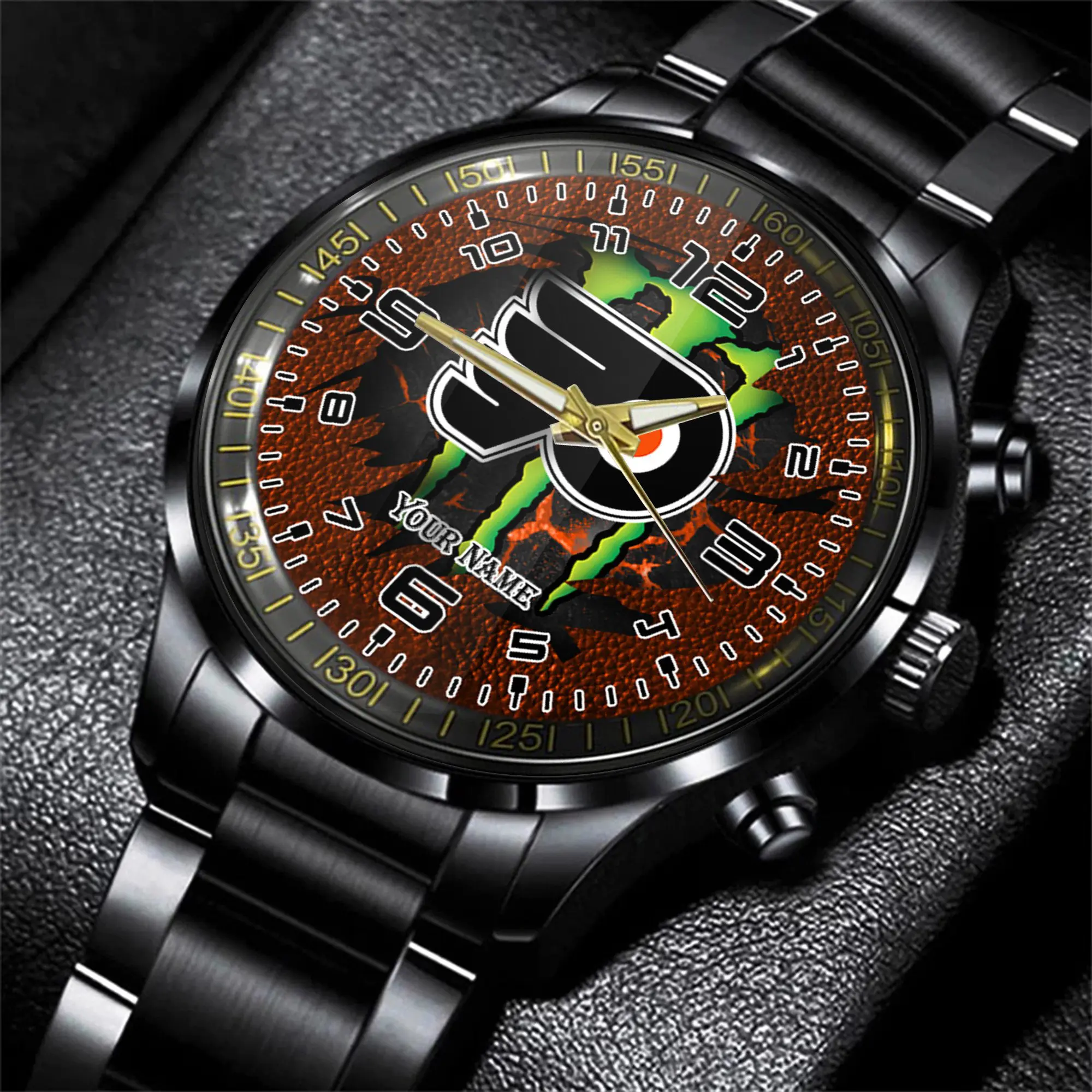 philadelphia flyers nhl personalized 3d black men hand watch gift for fans z9mar