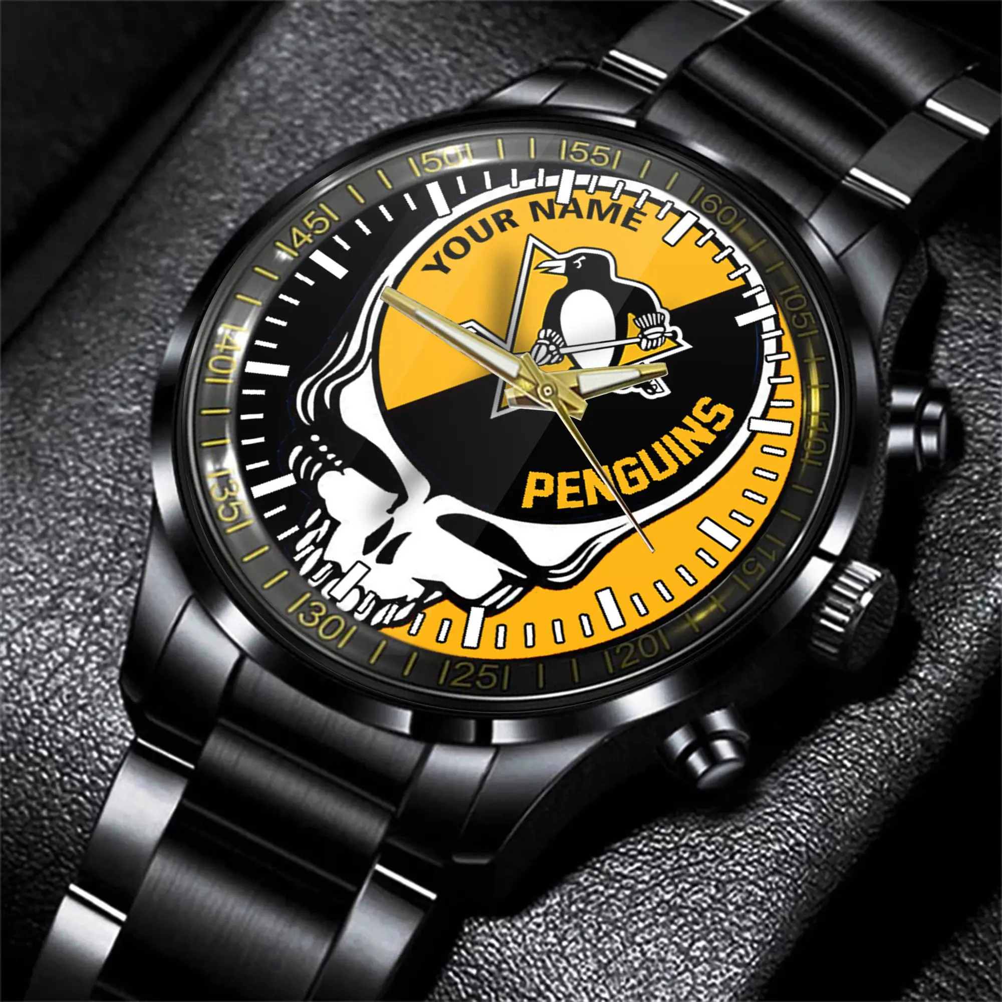 pittsburgh penguins nhl personalized men hand watch gift for fans cn9oa