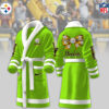 pittsburgh steelers nfl personalized fleece bathrobe lbfu1