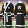 pittsburgh steelers nfl personalized fleece bathrobe mvdlg