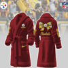 pittsburgh steelers nfl personalized fleece bathrobe vlobj