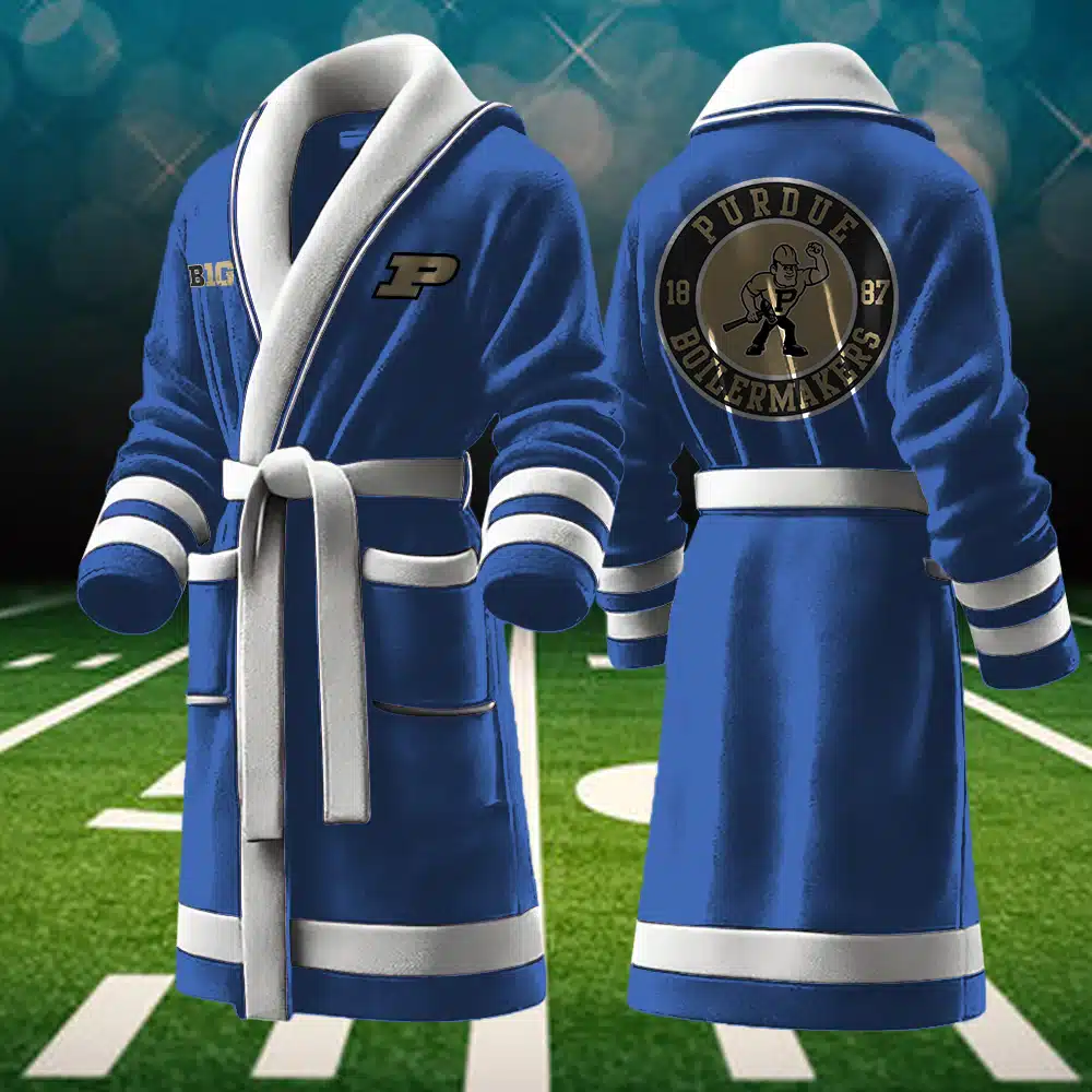 purdue boilermakers ncaa personalized fleece bathrobe dix6h