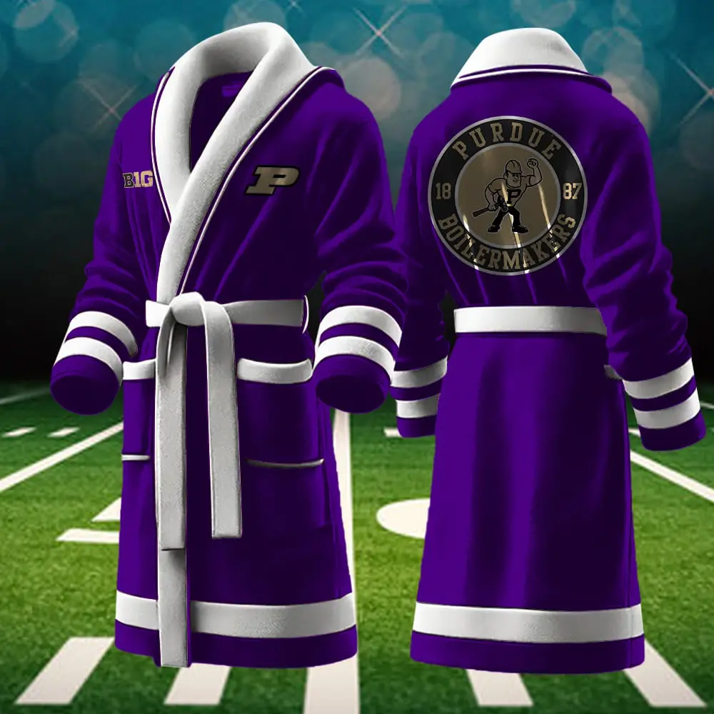 purdue boilermakers ncaa personalized fleece bathrobe dk7bt
