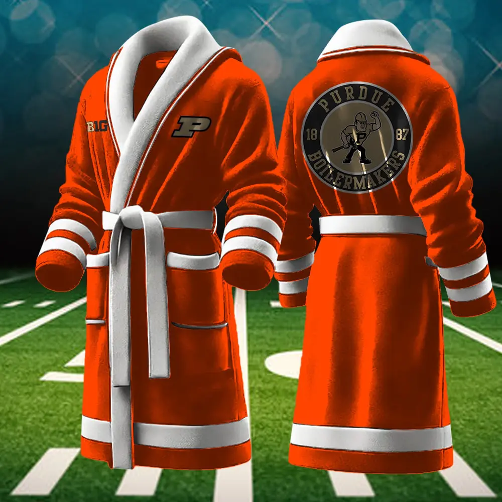 purdue boilermakers ncaa personalized fleece bathrobe m19eb