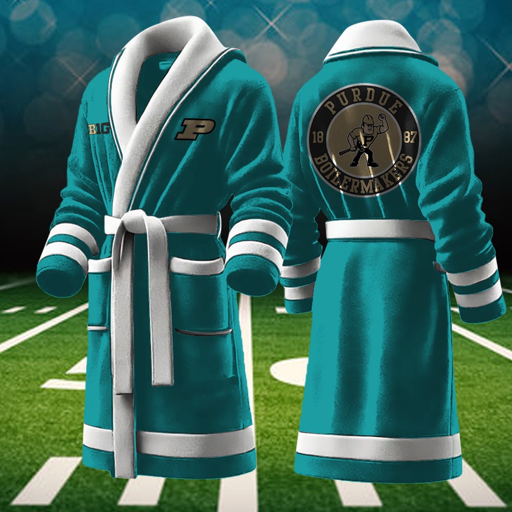 purdue boilermakers ncaa personalized fleece bathrobe r5usq