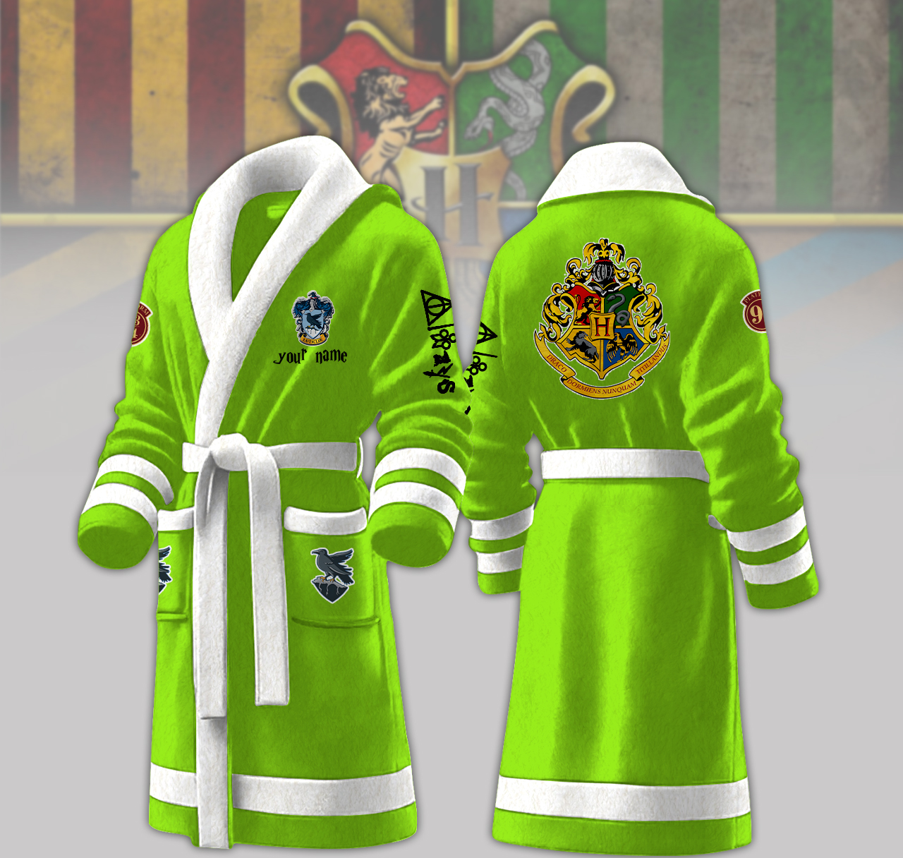 ravenclaw house harry potter personalized fleece bathrobe yisaq