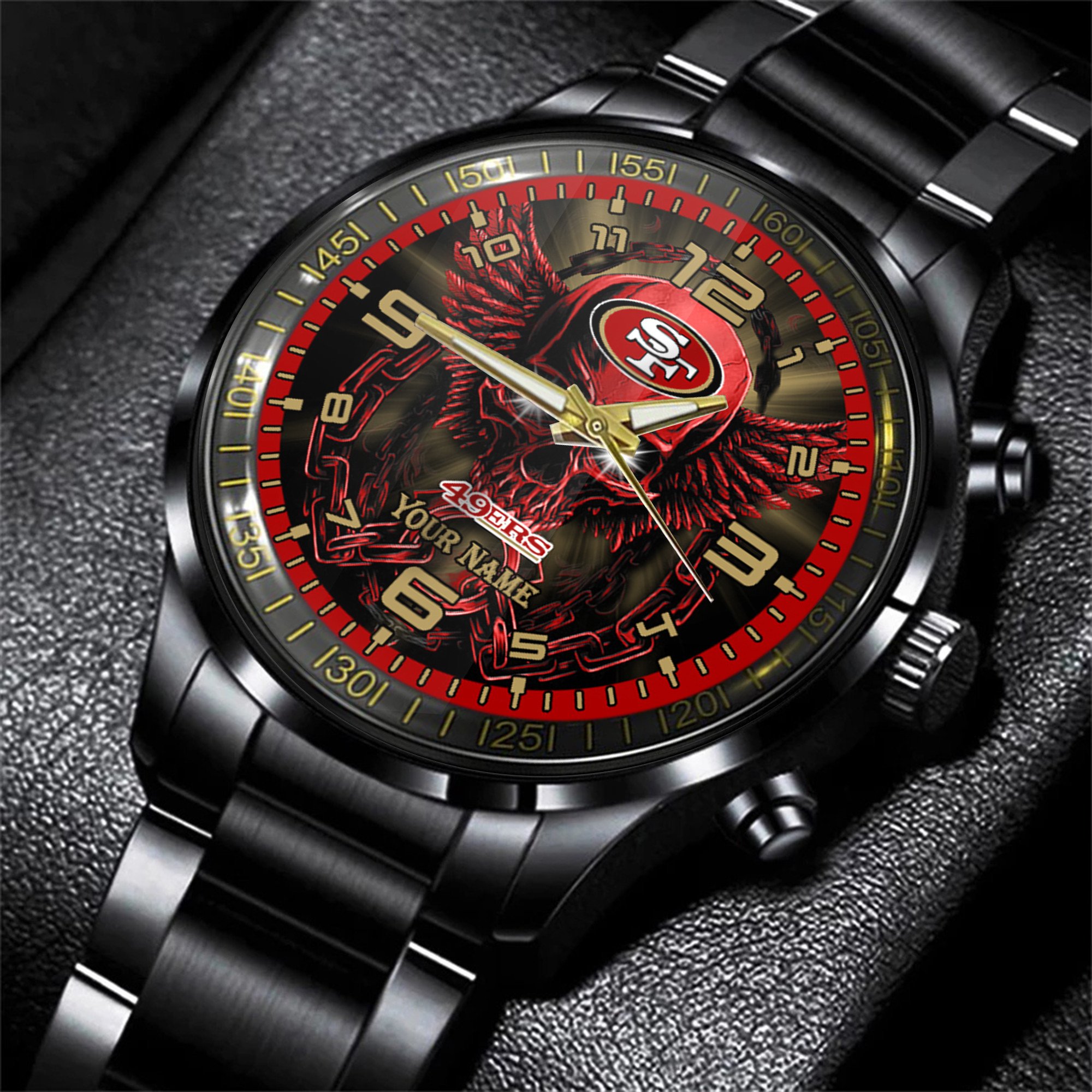 san francisco 49ers nfl personalized 3d men hand watch gift for fans for father rx82z