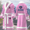 scania ab personalized fleece bathrobe idtgw