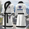 scania ab personalized fleece bathrobe tcb1k