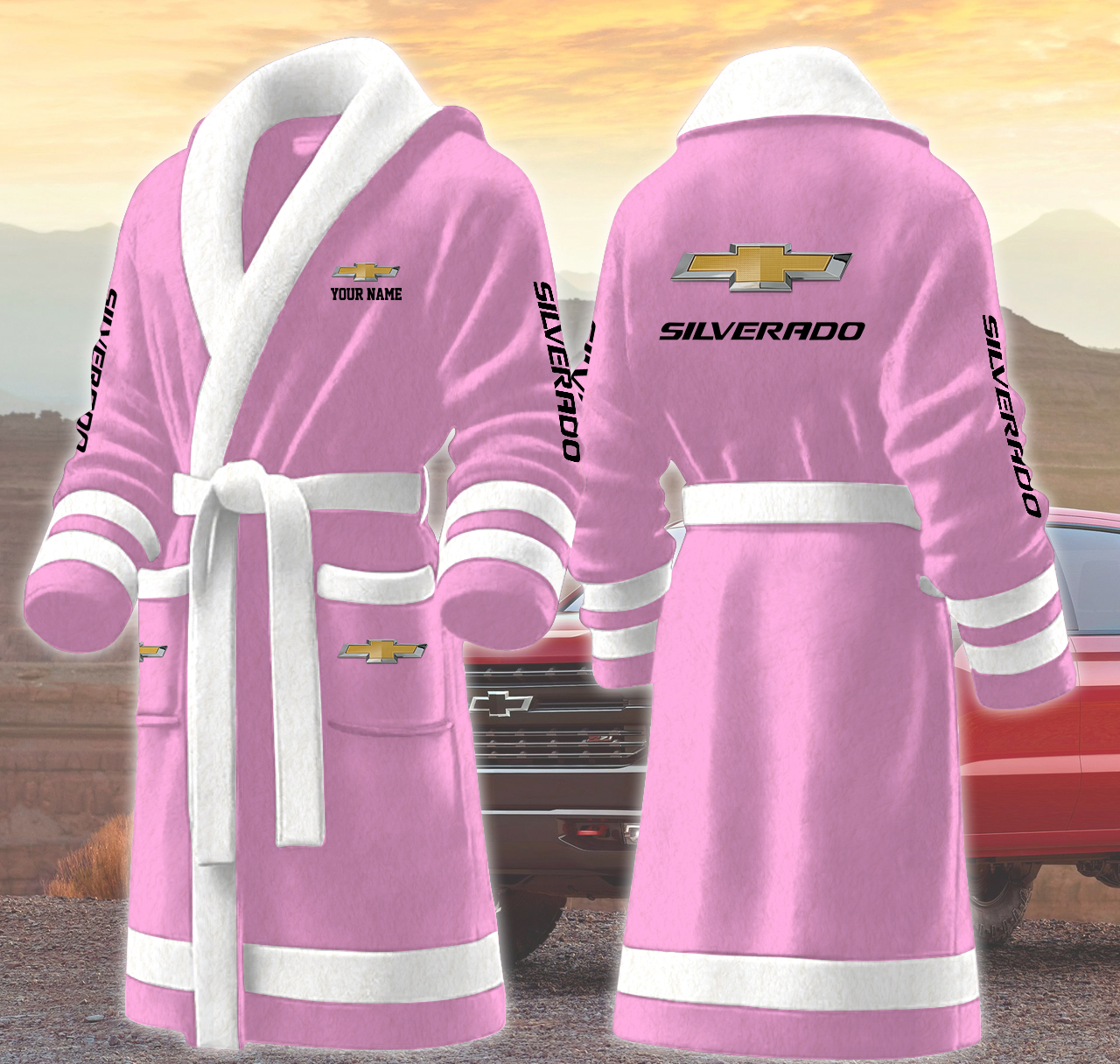 silverado motocycles personalized fleece bathrobe 51a9b