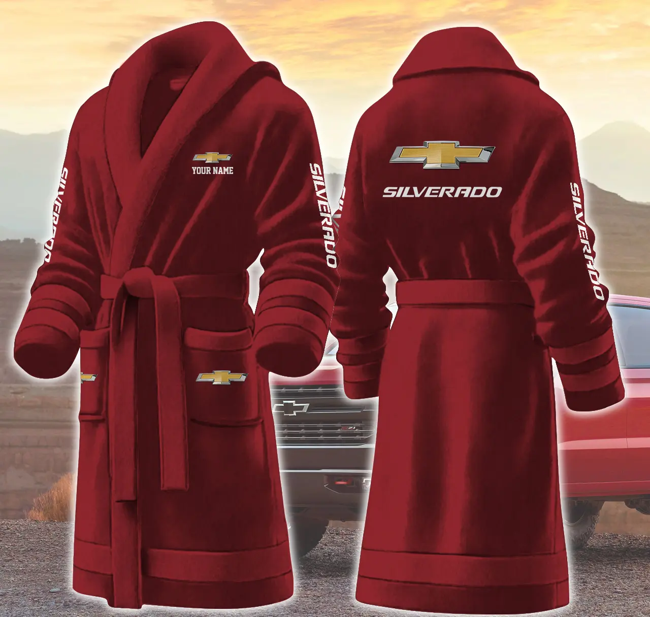 silverado motocycles personalized fleece bathrobe zq7bp