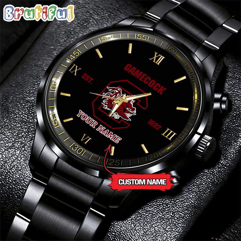 south carolina gamecocks ncaa personalized black fashion watch football watch for fans iomg8