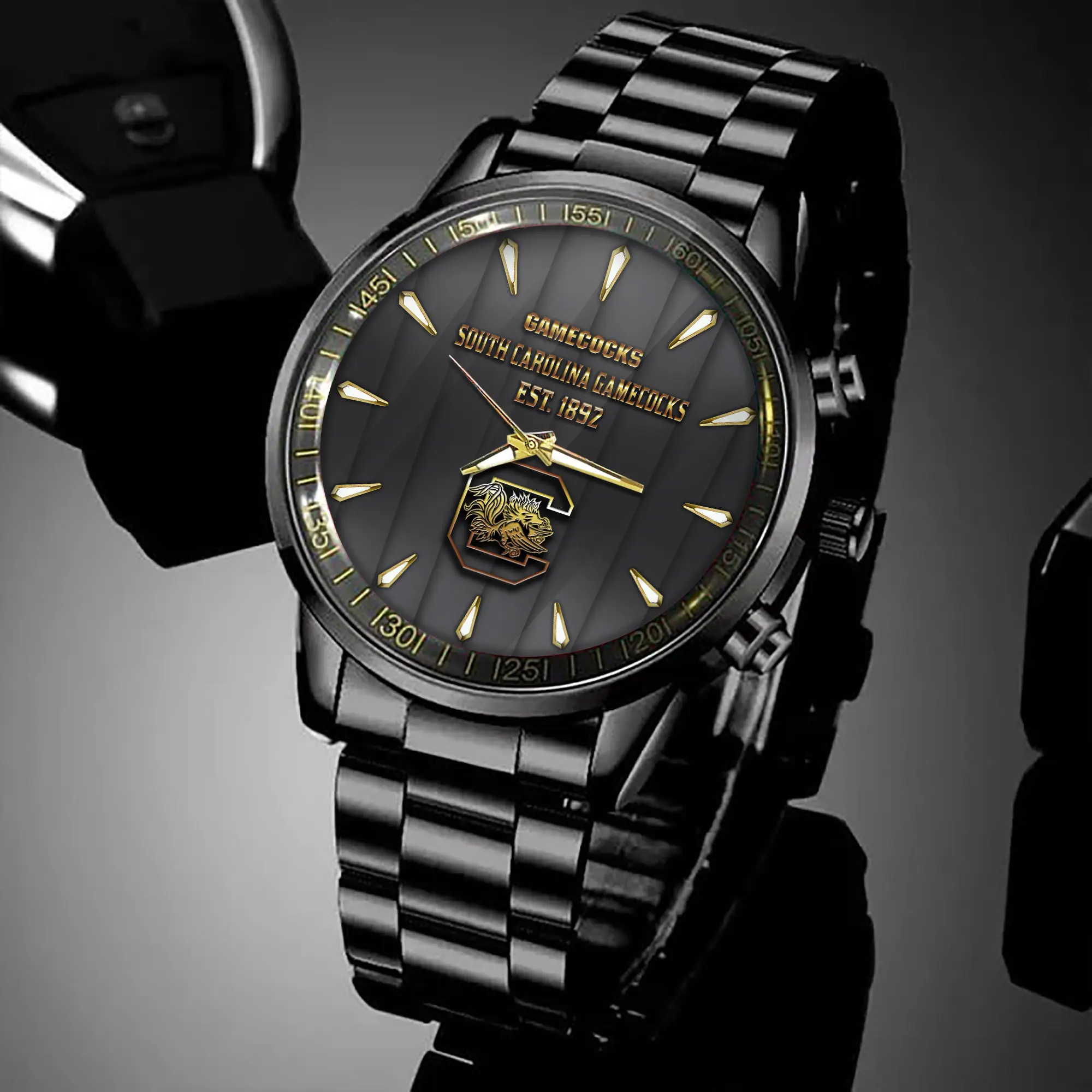south carolina gamecocks ncaa personalized black hand watch for fans 8oxop