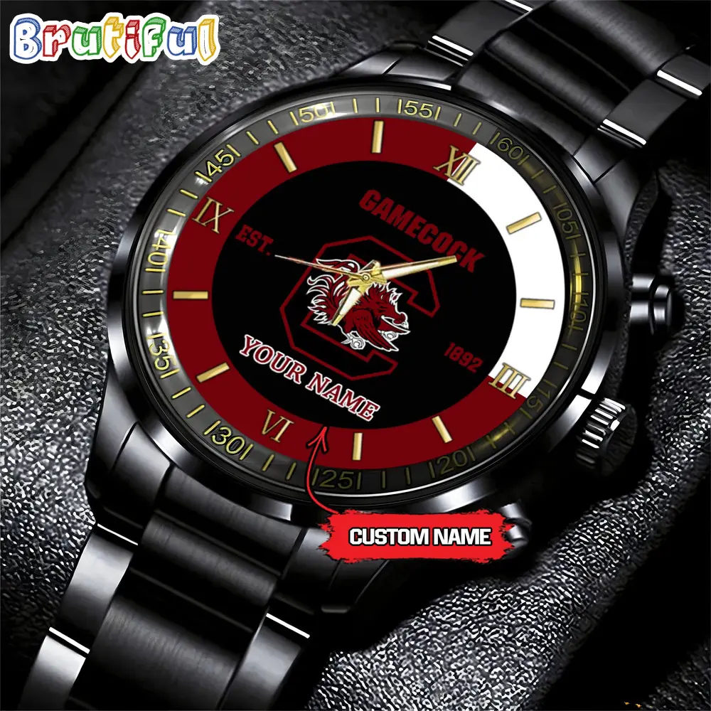 south carolina gamecocks ncaa personalized black hand watch for fans yxhru