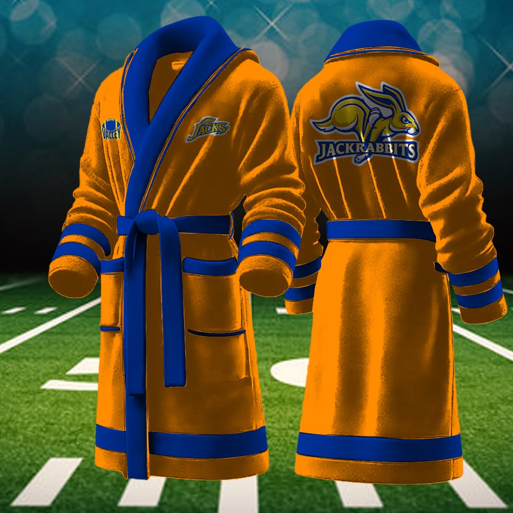 south dakota state jackrabbits ncaa personalized fleece bathrobe asrwq