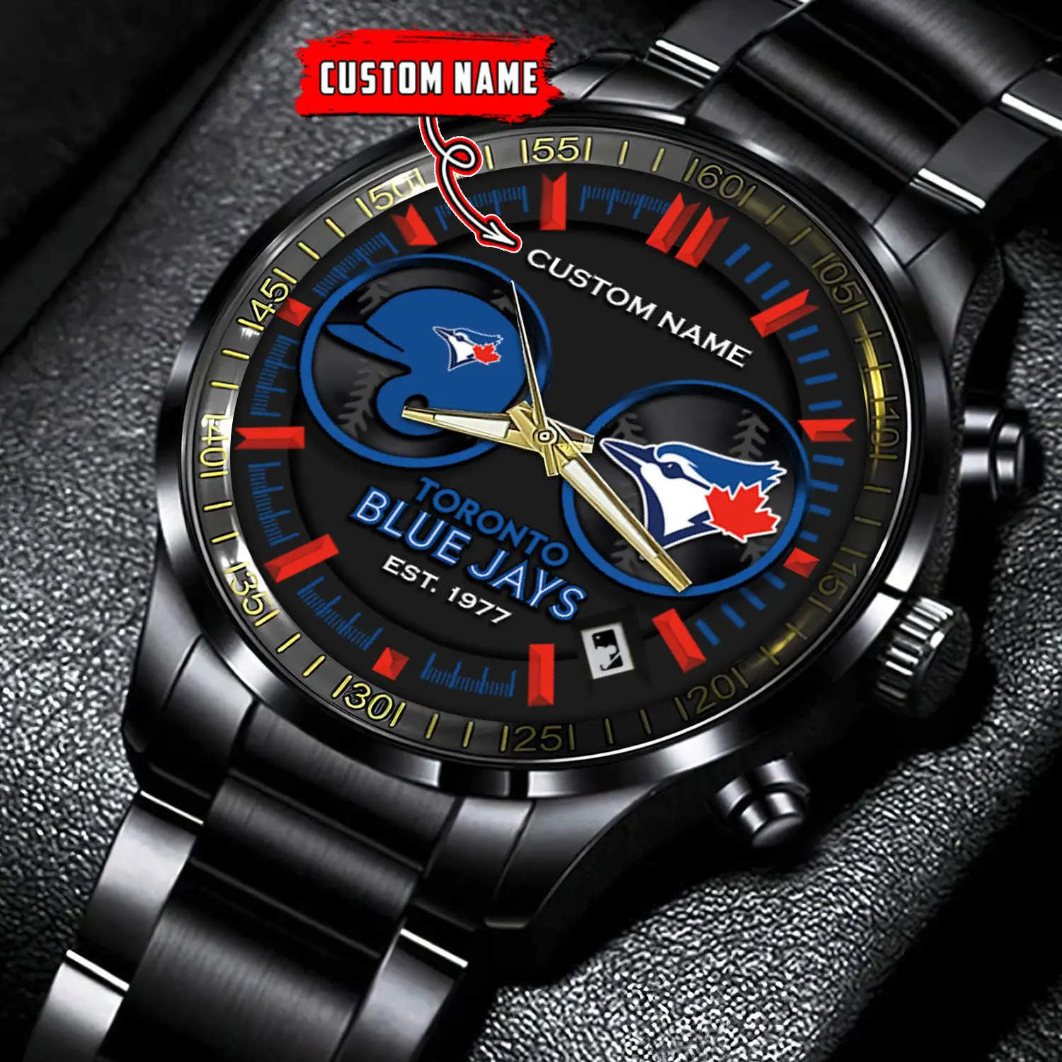 st louis cardinals mlb personalized black stainless steel watch gifts for fans a5lz0