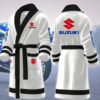 suzuki motocycles personalized fleece bathrobe 9cwcs