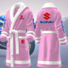 suzuki motocycles personalized fleece bathrobe dpfjd