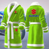 suzuki motocycles personalized fleece bathrobe jxcjk
