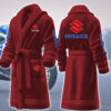 suzuki motocycles personalized fleece bathrobe medqj