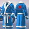 suzuki motocycles personalized fleece bathrobe vucqm