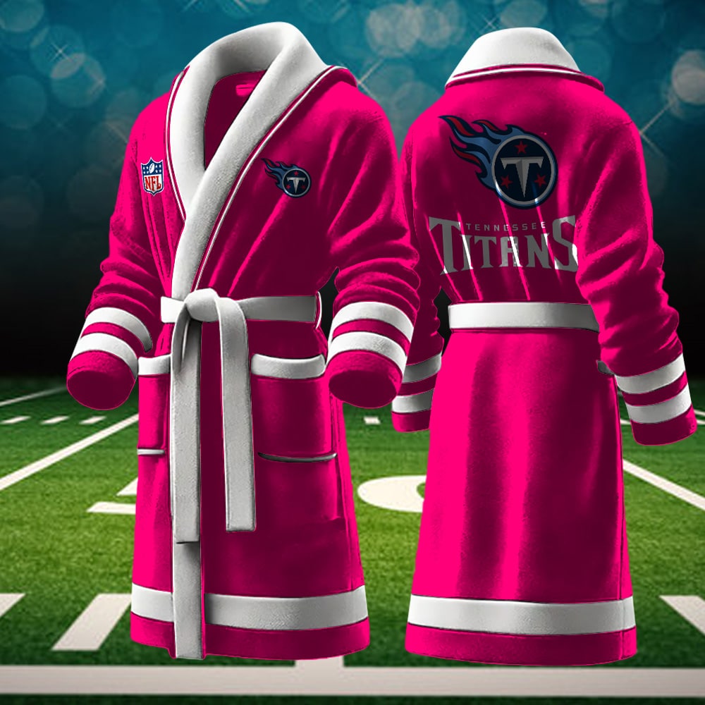 tennessee titans nfl personalized fleece bathrobe 8miia