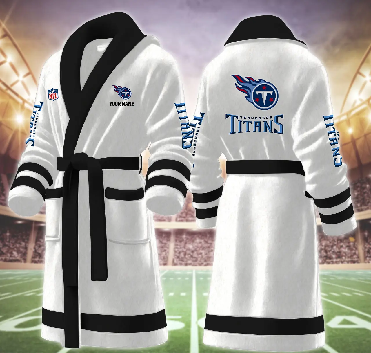 tennessee titans nfl personalized fleece bathrobe vqd6b
