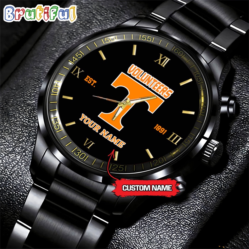 tennessee volunteers ncaa personalized black fashion watch football watch for fans lhohb