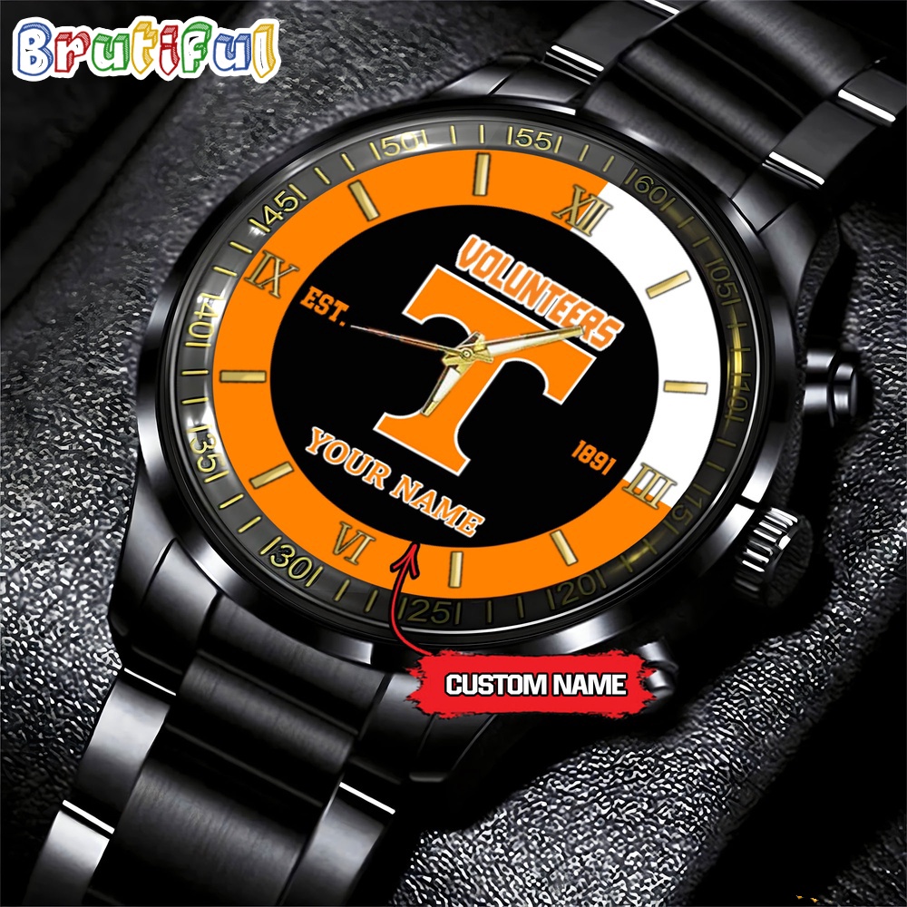 tennessee volunteers ncaa personalized black hand watch for fans zi2sz