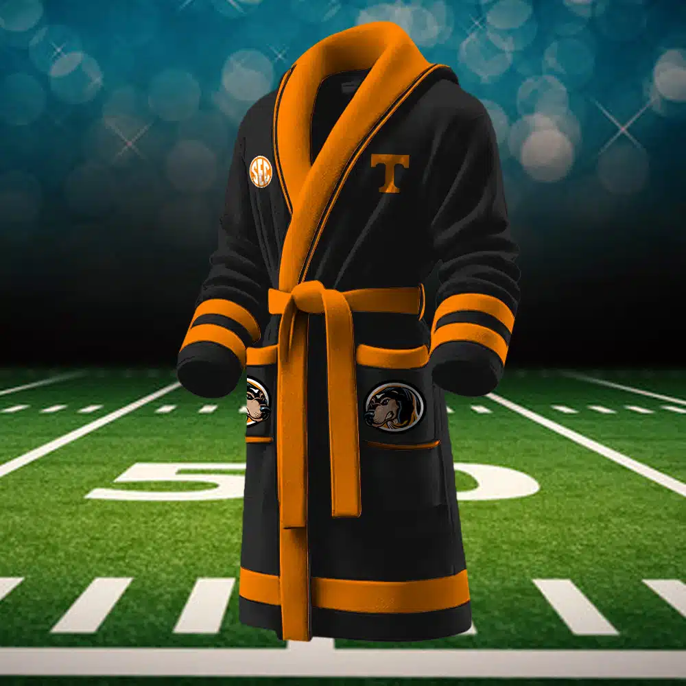 tennessee volunteers ncaa personalized fleece bathrobe js3xk