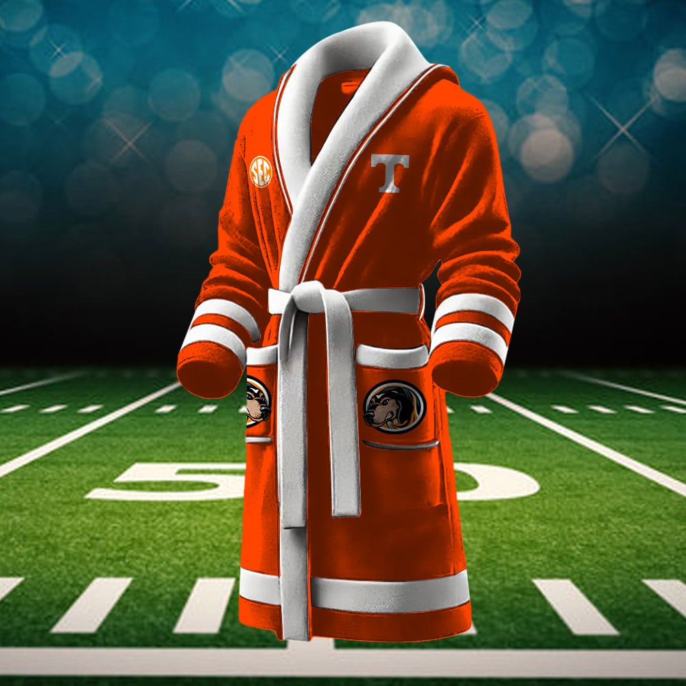 tennessee volunteers ncaa personalized fleece bathrobe shrab