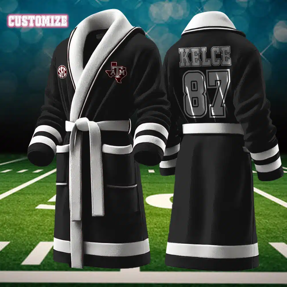texas am aggies ncaa personalized fleece bathrobe 5papa
