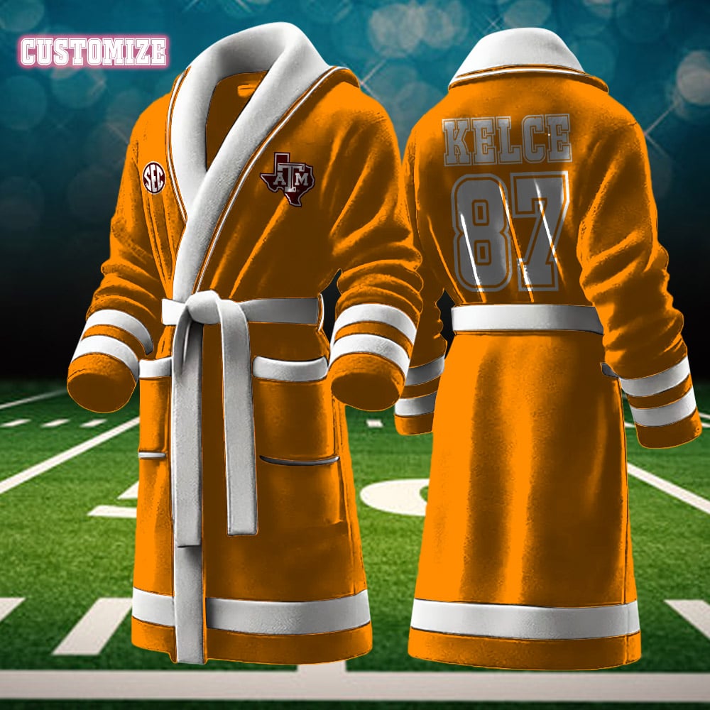 texas am aggies ncaa personalized fleece bathrobe qzk8g