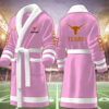 texas longhorns ncaa personalized fleece bathrobe mggme
