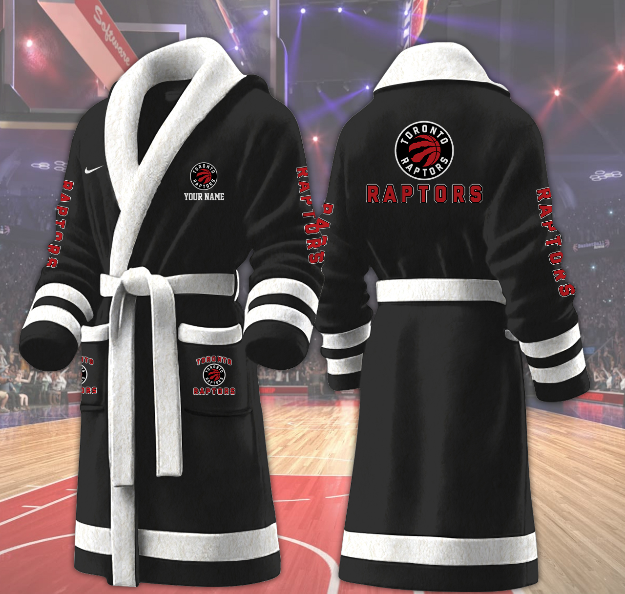 toronto raptors nba personalized fleece bathrobe fkxcj