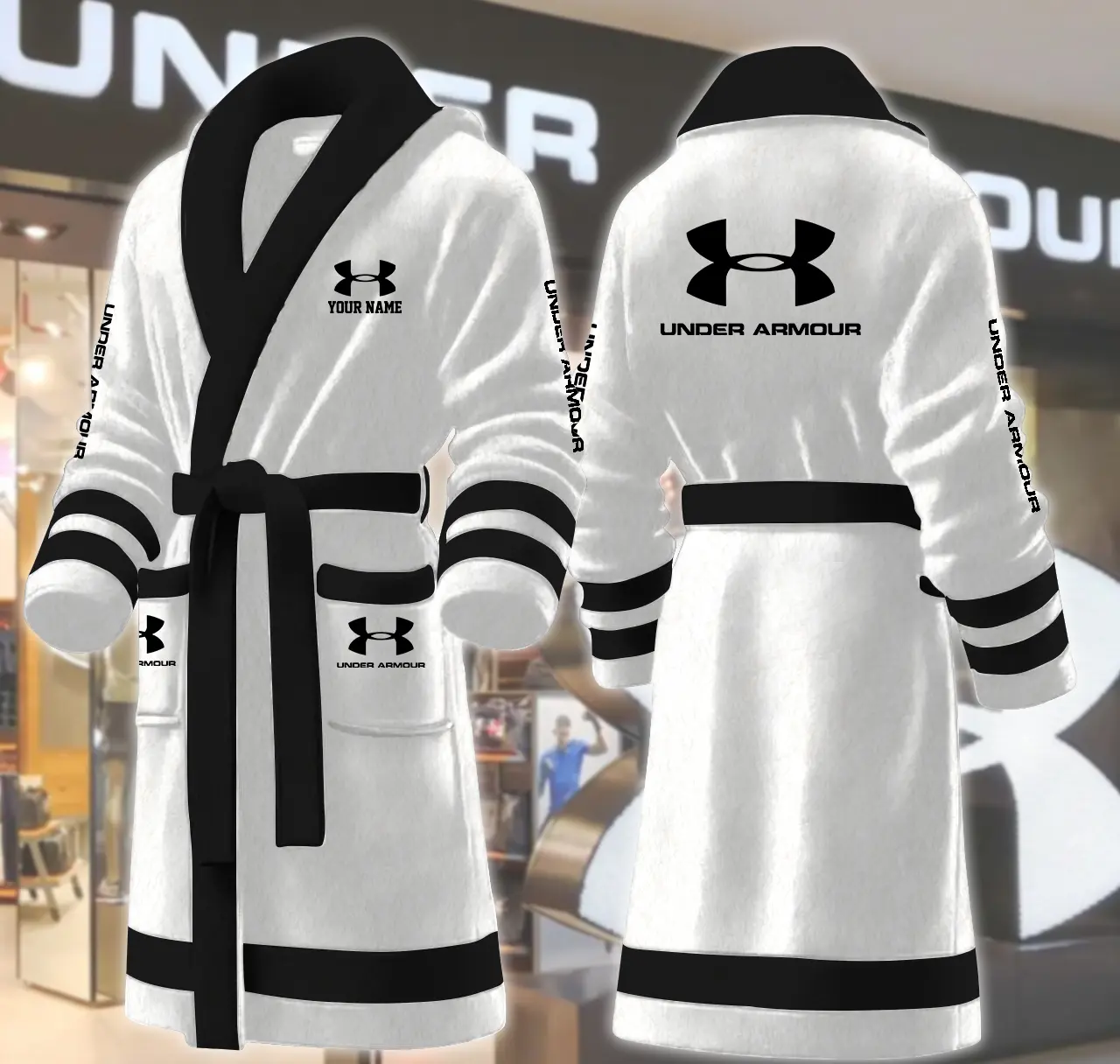 under armour motocycles personalized fleece bathrobe 9bfq0