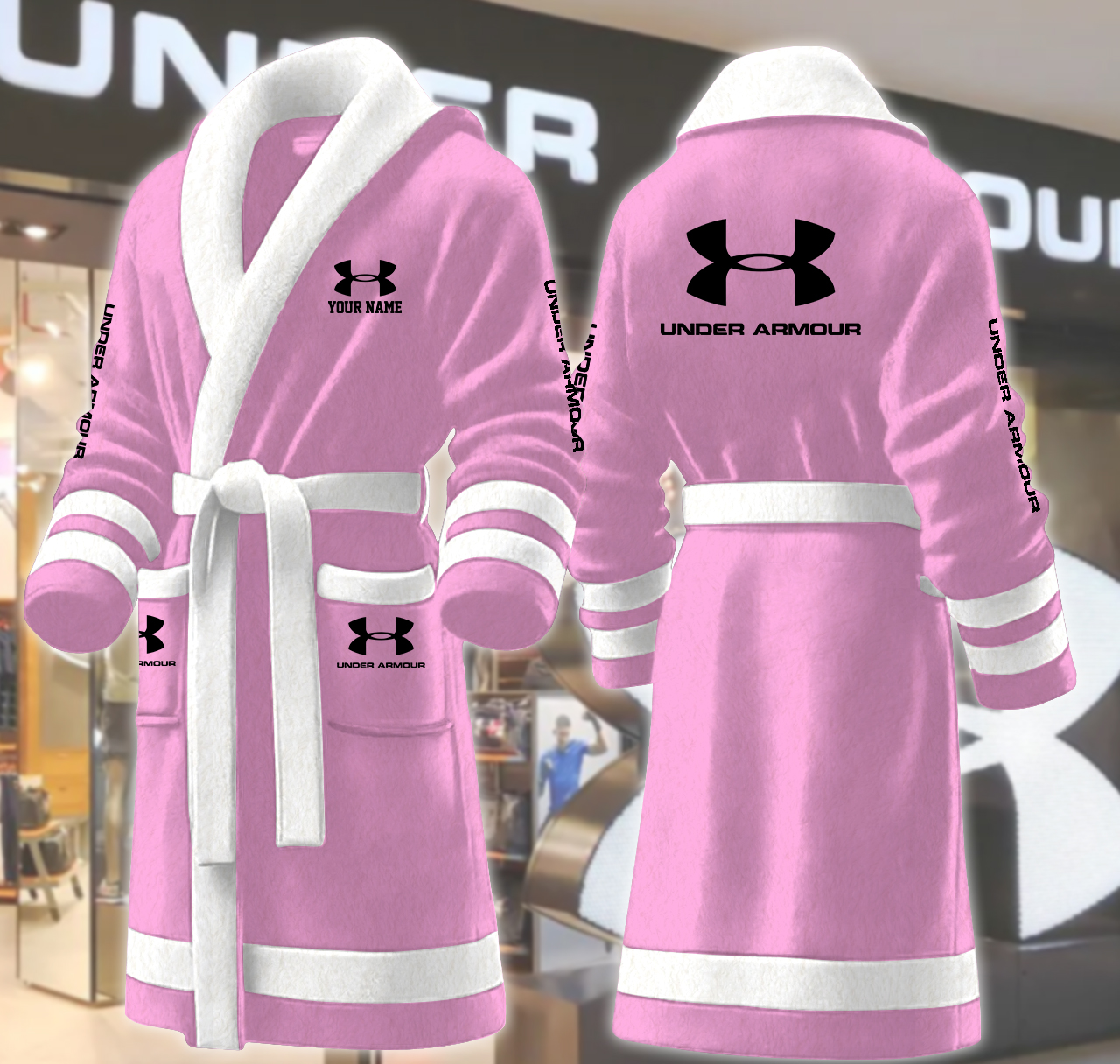 under armour motocycles personalized fleece bathrobe o9lqy