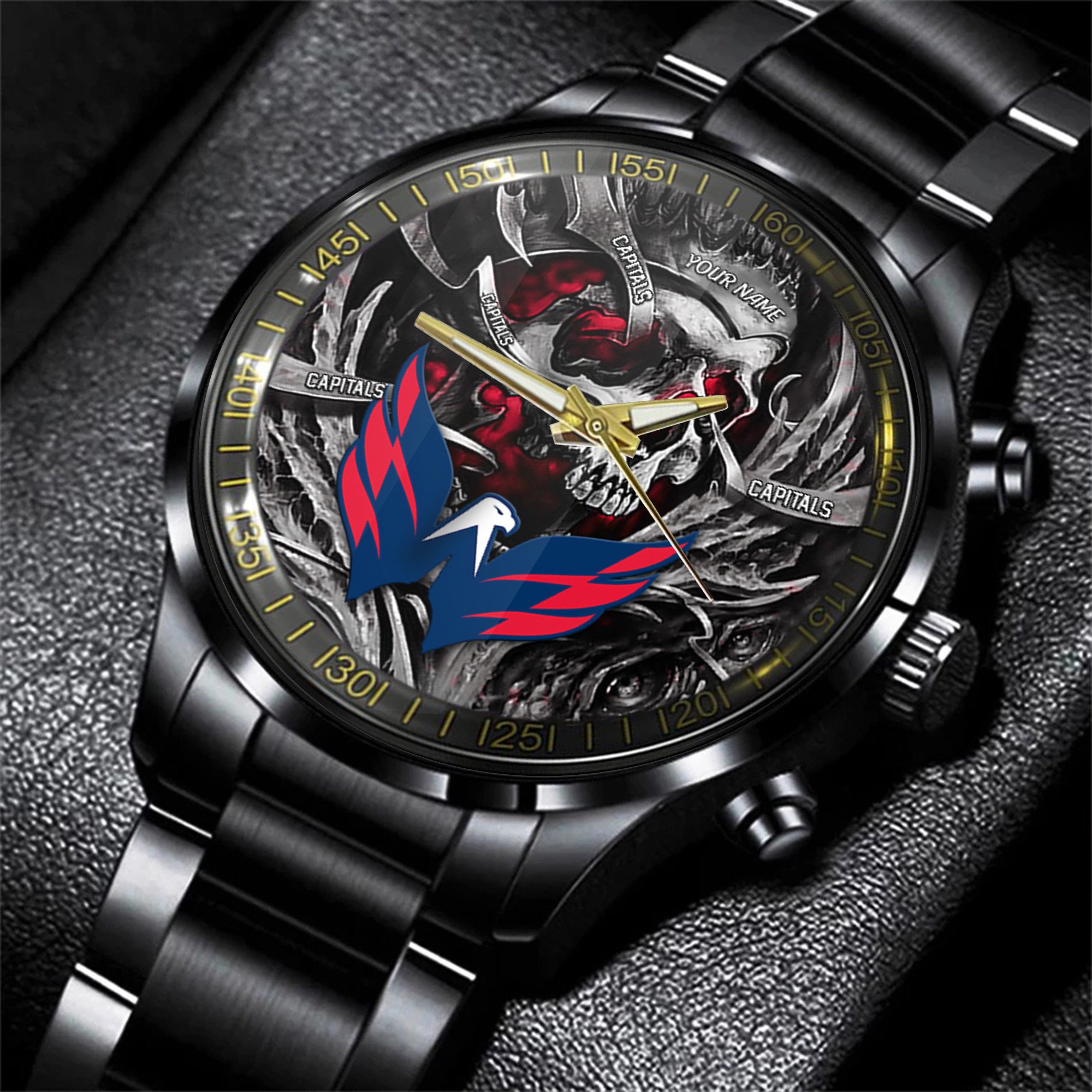 washington capitals nhl skull personalized hand watch gift for fans 9x1jp