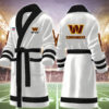 washington commanders nfl personalized fleece bathrobe aarck