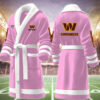 washington commanders nfl personalized fleece bathrobe xwbgj