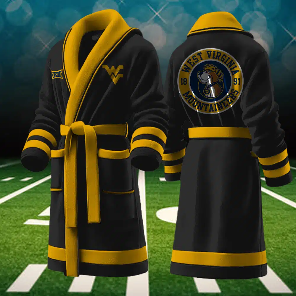 west virginia mountaineers ncaa personalized fleece bathrobe 6ggfh