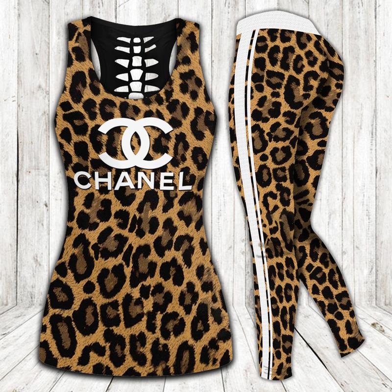 133255972314319989 chanel leopard tank top leggings luxury brand clothing clothes outfit gym for women 122 htls90coz