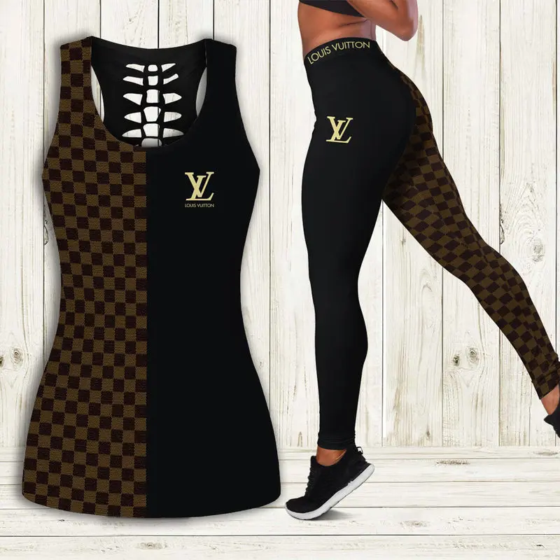 133255974012231744 louis vuitton brown tank top leggings luxury brand lv clothing clothes outfit gym for women 130 htlsxazpo
