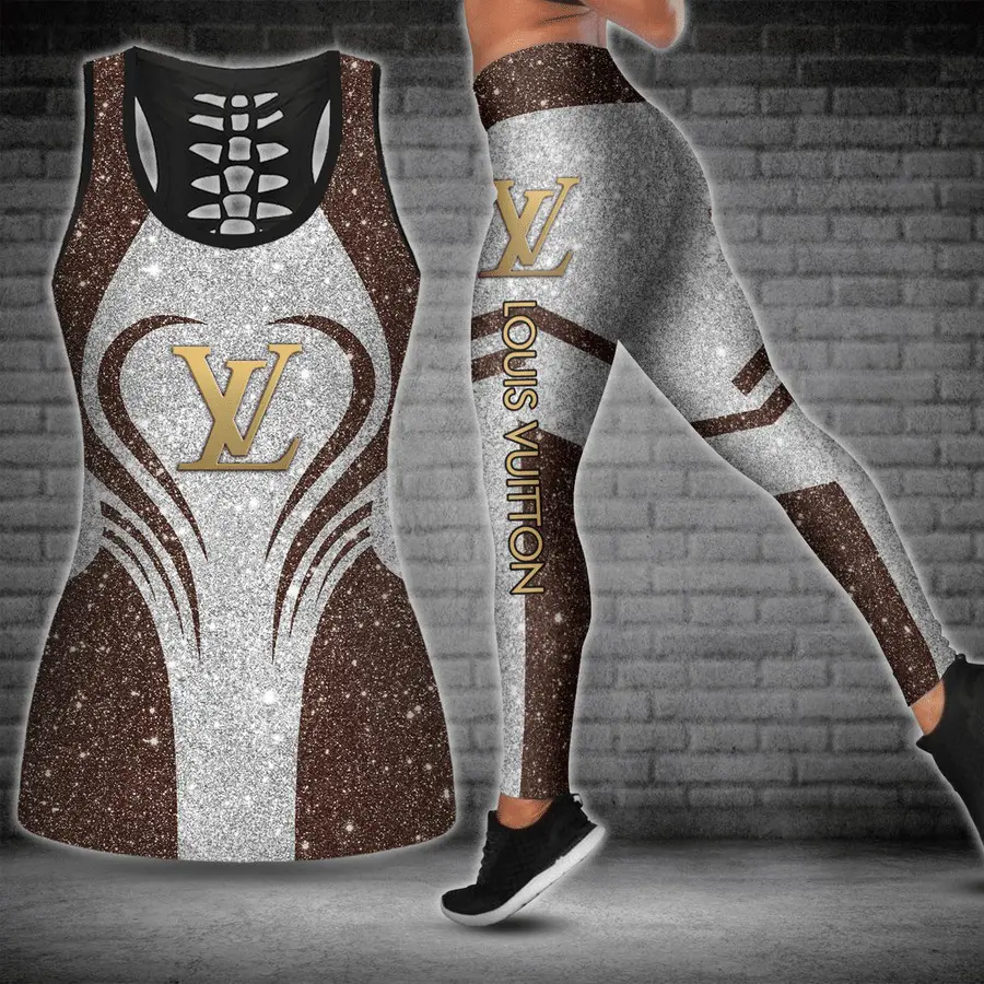 133255974108277385 louis vuitton brown tank top leggings lv luxury clothing clothes outfit gym for women 81 htlszjsrg