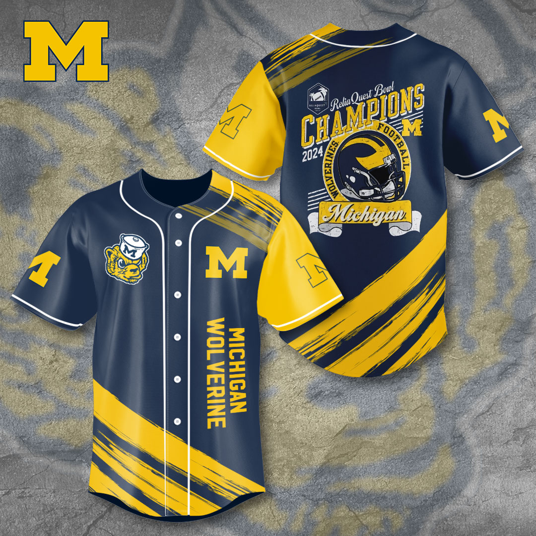 Michigan Wolverines Football 3D Baseball Jersey VANDH4125 Hanh