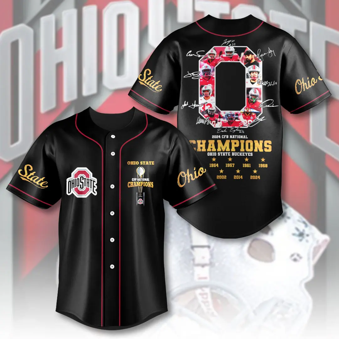 Ohio State Buckeyes Football Baseball Jersey HOATT8806