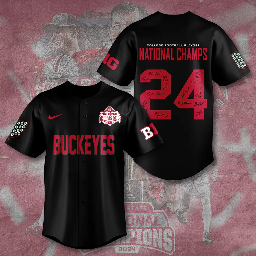 Ohio State Buckeyes Football Baseball Jersey TANTN10640